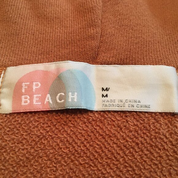 Free People Beach Kickin’ It Hooded Romper Bright Cider color Size Medium - Picture 10 of 14